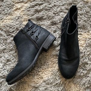 Black booties - size 8